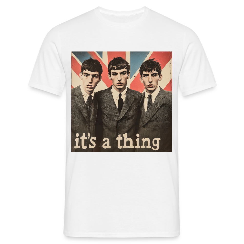 British, Bold & Unapologetic, T-shirt herr - vit
