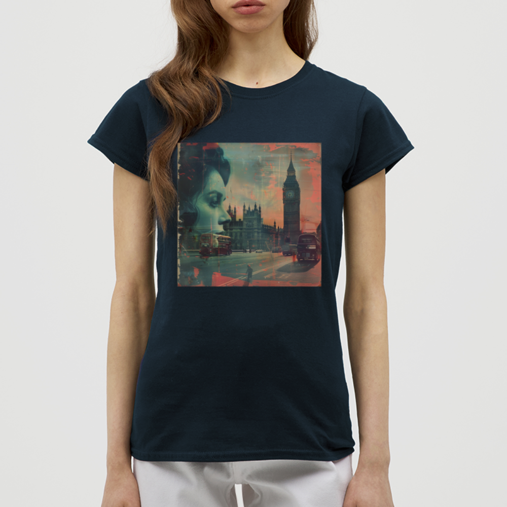 The Beat of London, T-shirt dam - marinblå