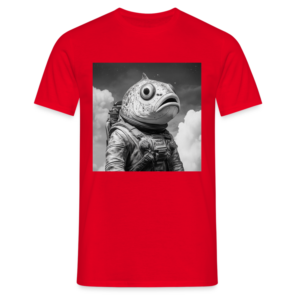 En ensam simtur i universum, T-shirt herr - röd