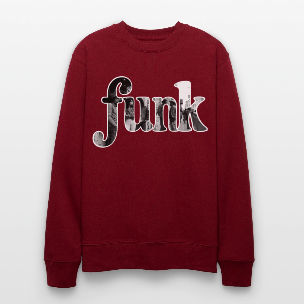 Funk Vibes, Ekologisk sweatshirt CHANGER unisex från Stanley/Stella - vinröd