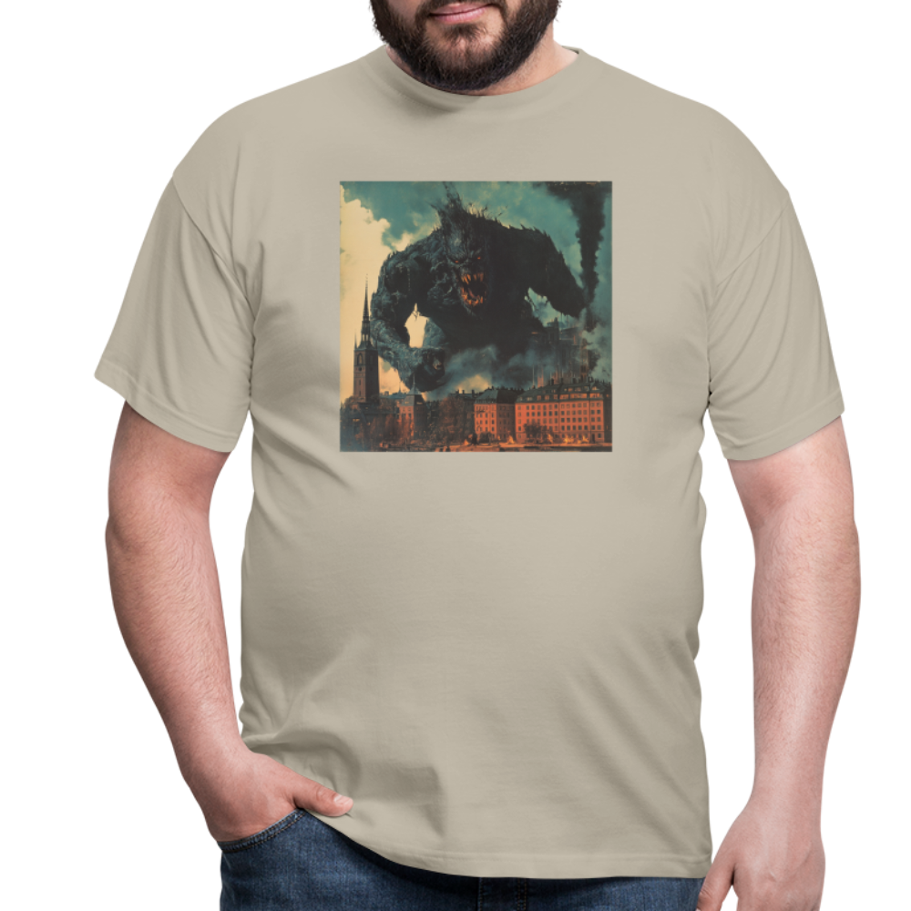Helvetesstorm över Staden, T-shirt herr - sandbeige