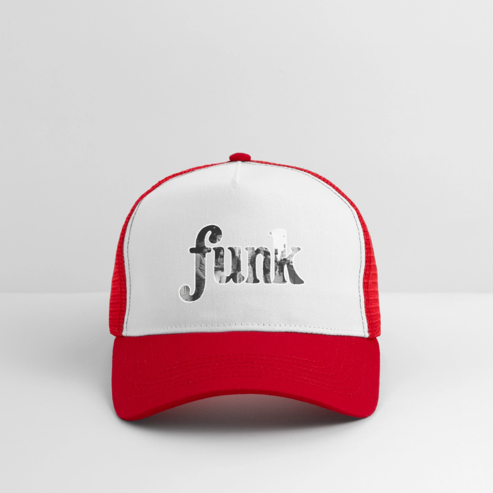 Funk Vibes, Trucker Cap - vit/röd