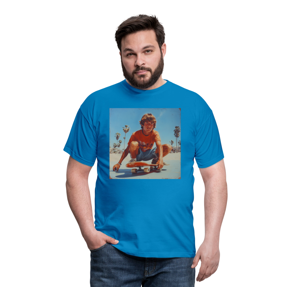 Sunset Vibes, 70s Style, T-shirt herr - kungsblå