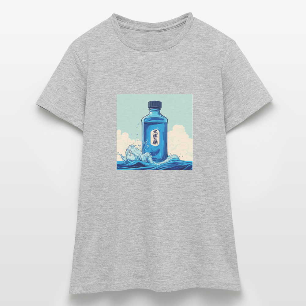 I Blått och Tystnad, T-shirt dam - gråmelerad