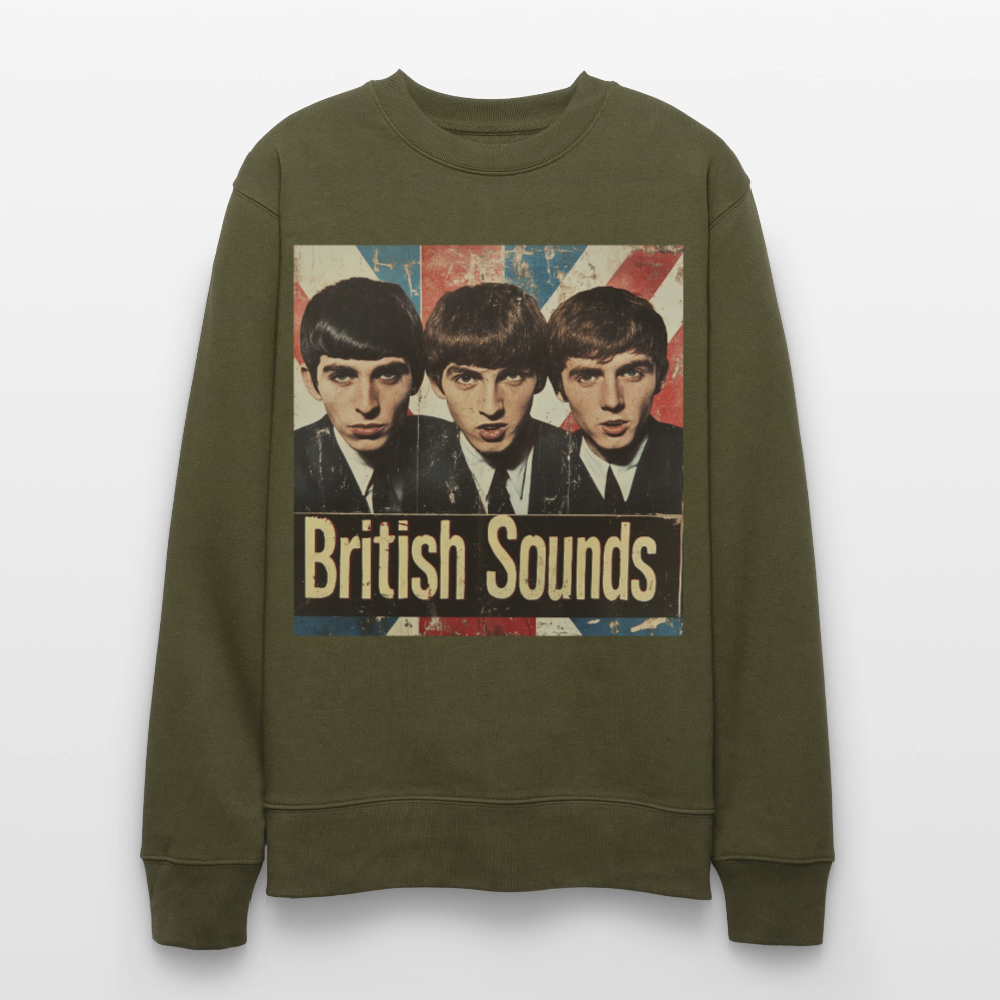 British sounds 1965, Ekologisk sweatshirt CHANGER unisex från Stanley/Stella - kaki