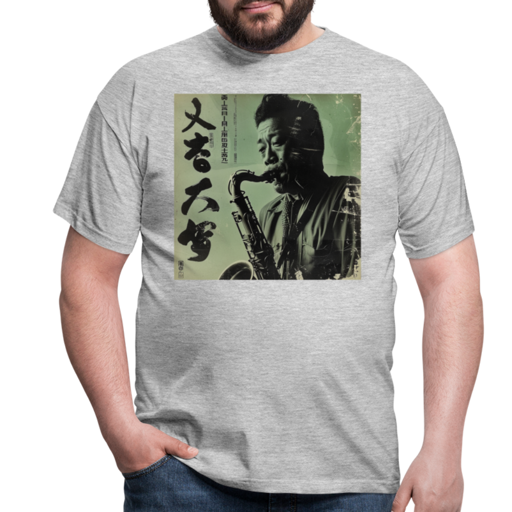 Live Mount Fuji Jazzcafé , T-shirt herr - gråmelerad