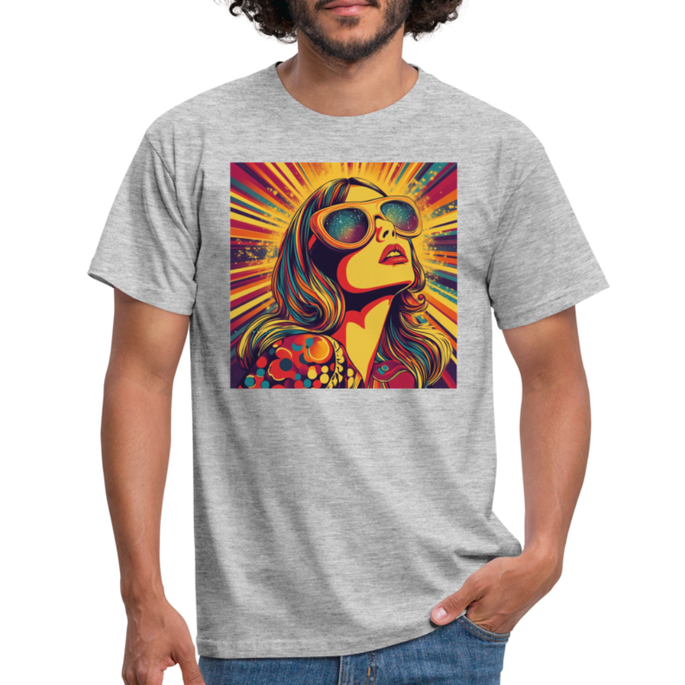 Disco Fever, T-shirt herr - gråmelerad