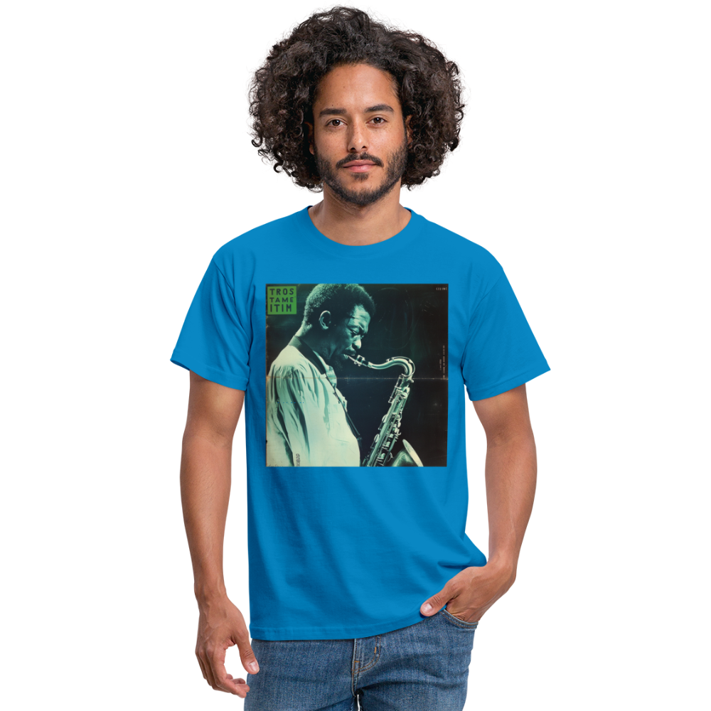 Gåtfull figur i jazzens underground, T-shirt herr - kungsblå