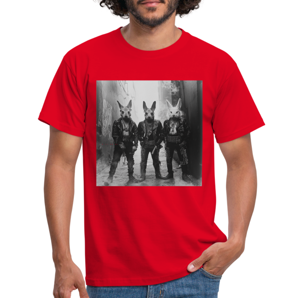 The Hare Raisers, T-shirt herr - röd