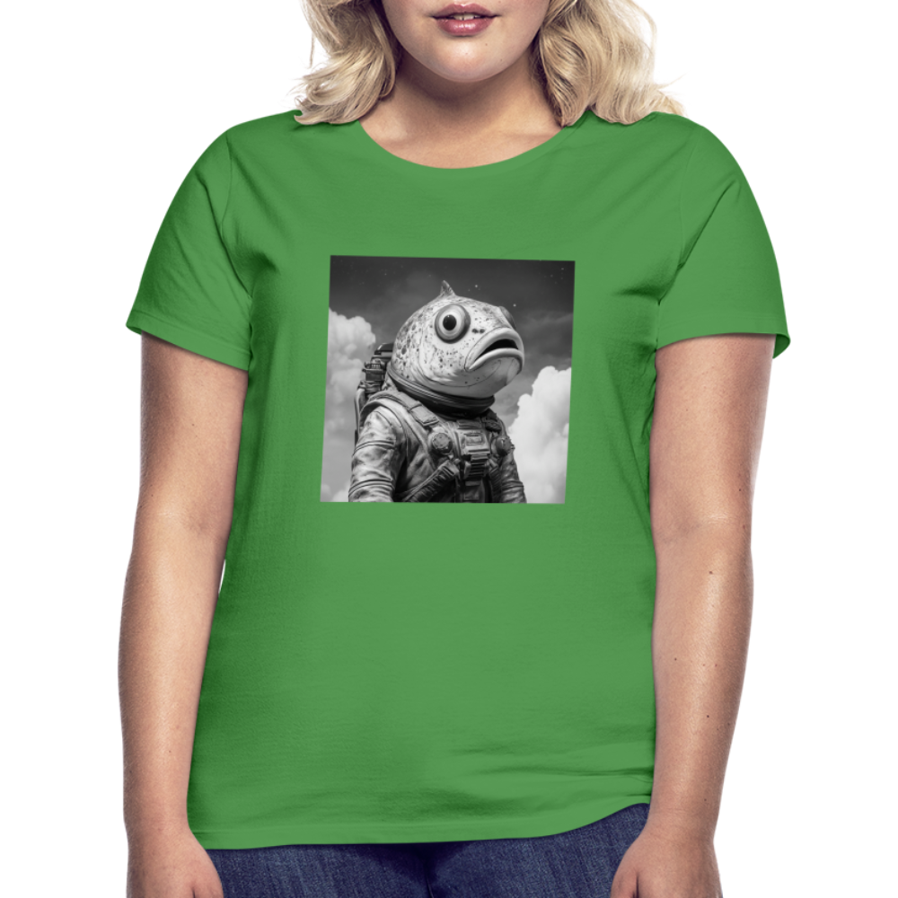 En ensam simtur i universum, T-shirt dam - kellygrön