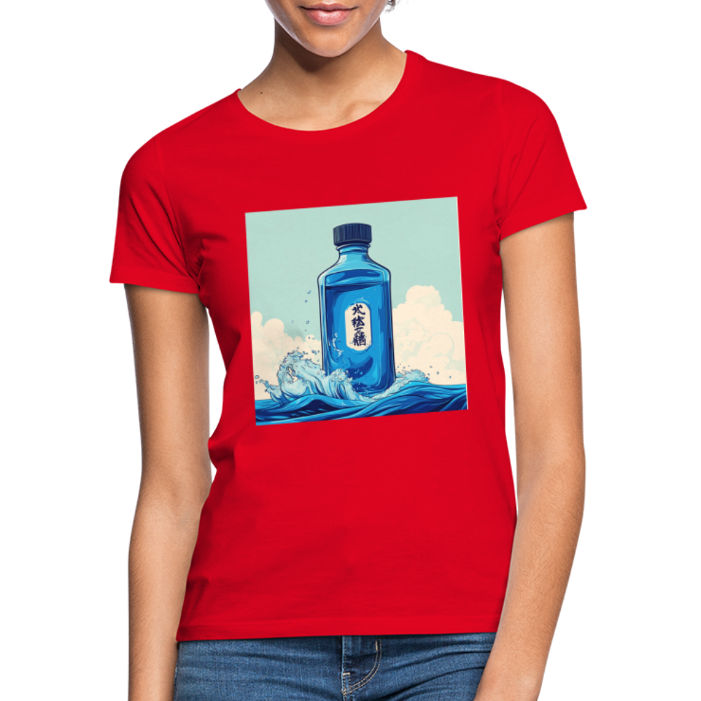I Blått och Tystnad, T-shirt dam - röd