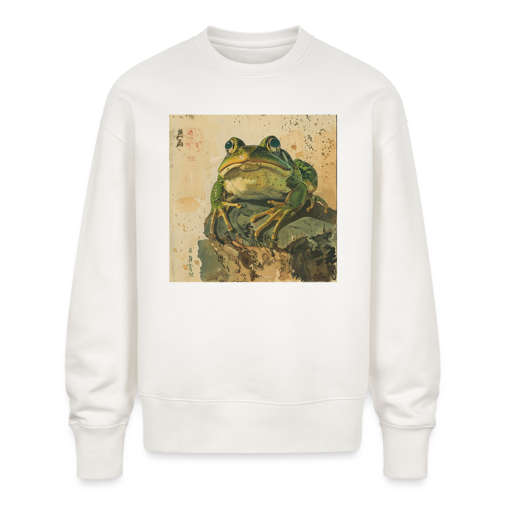 Grodan i Skymningen, Ekologisk oversizetröja RADDER unisex från Stanley/Stella - OFF WHITE