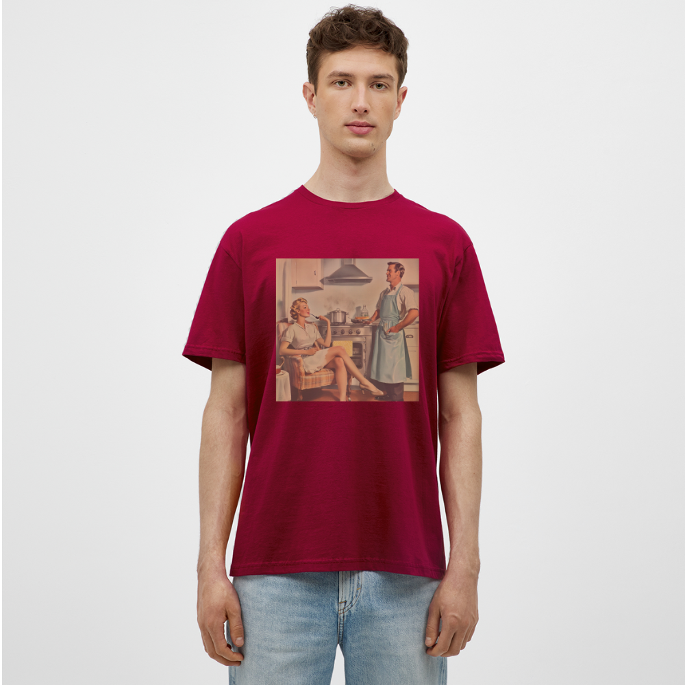 Äta bör man - annars dör man, T-shirt herr - tegelröd