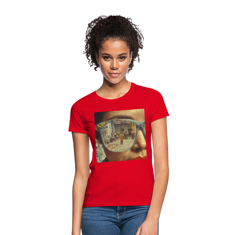 Reflektioner av Anderna, T-shirt dam - röd