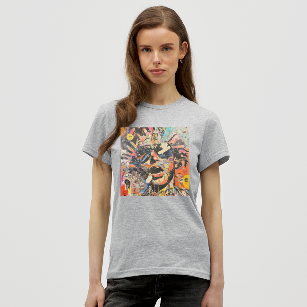 Cosmic Soul Groove, T-shirt dam - gråmelerad