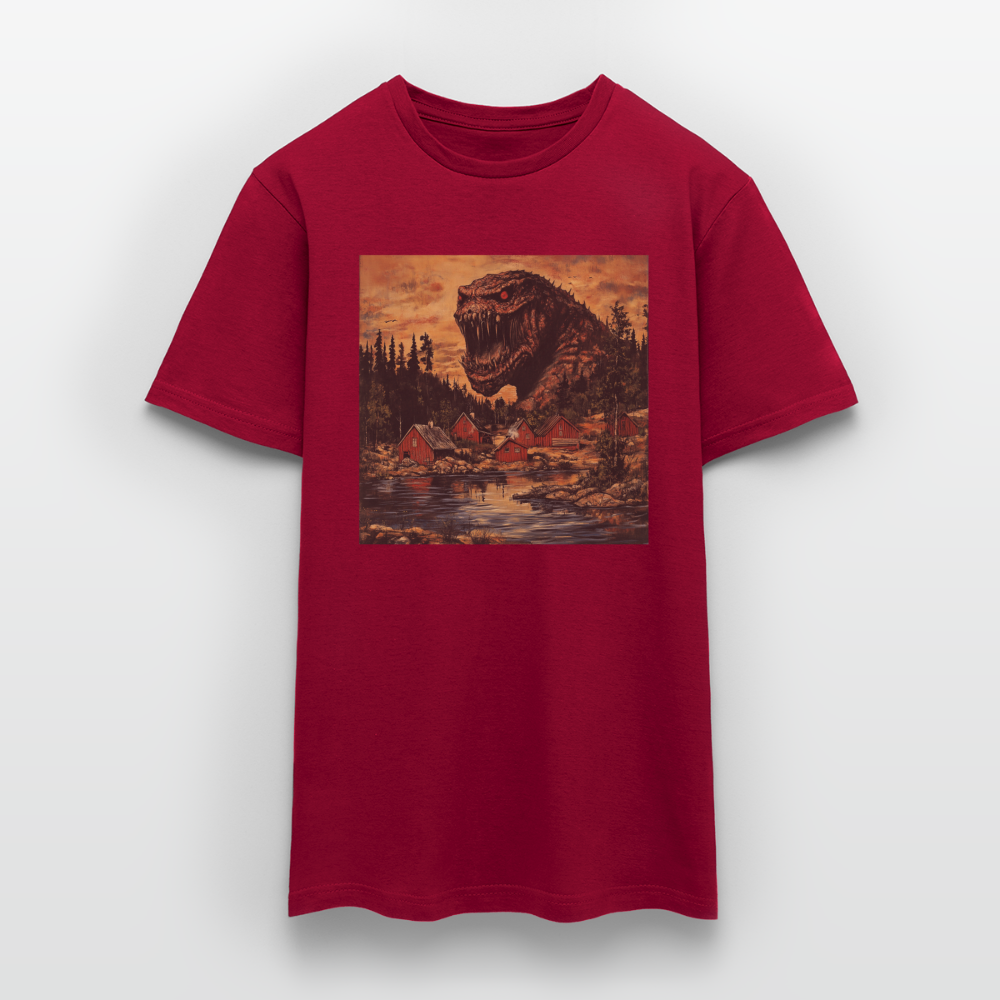 När Draken Vaknade vid Siljan, T-shirt herr - tegelröd