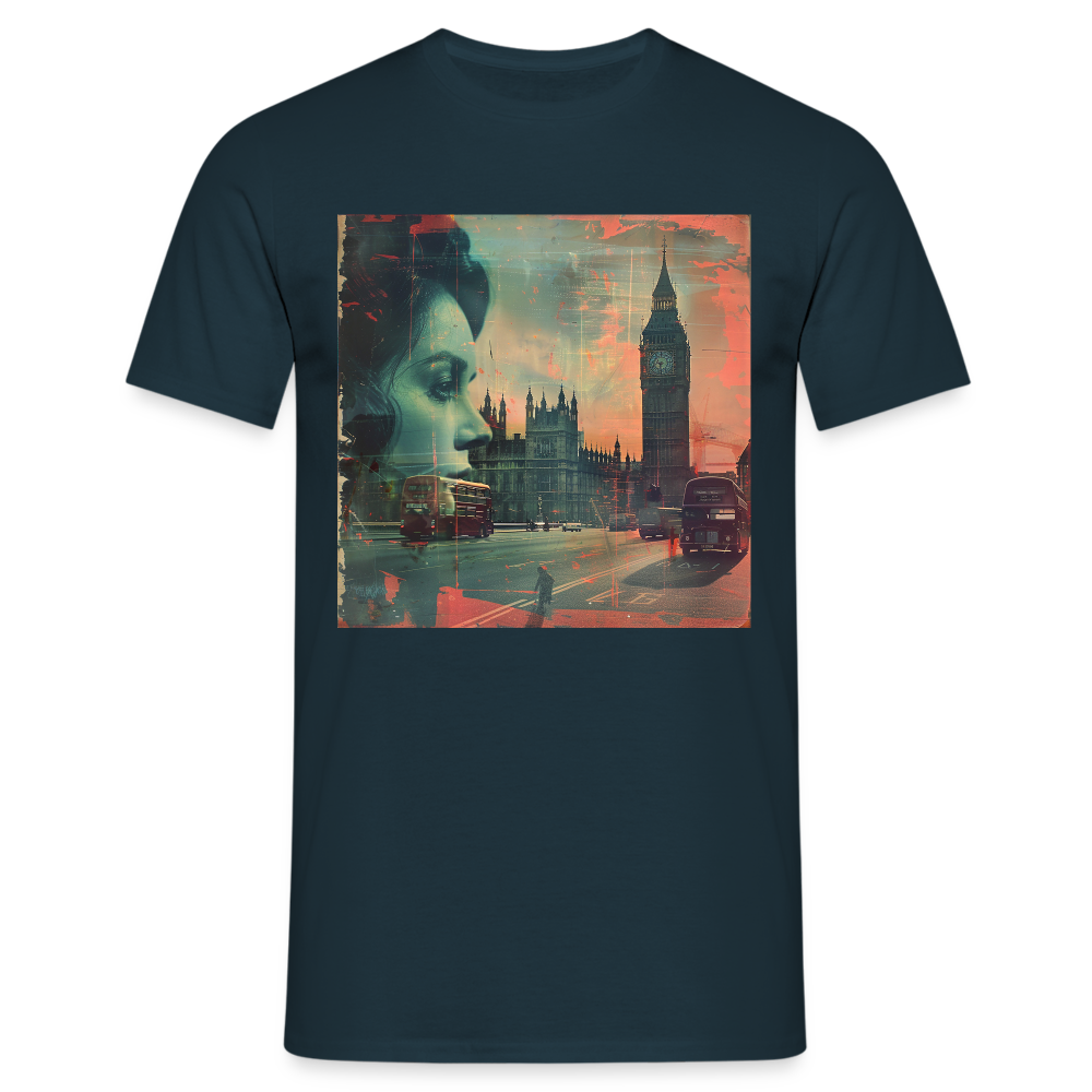 The Beat of London, T-shirt herr - marinblå