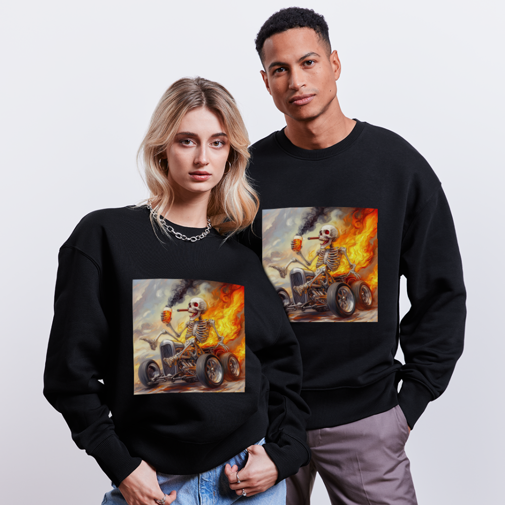 Knekta Krash, Ekologisk oversizetröja RADDER unisex från Stanley/Stella - svart