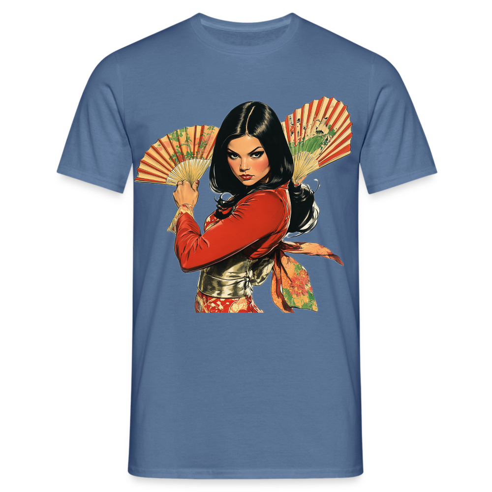 Dansen med Solfjädrar: Vindens krigare, T-shirt herr - duvblå