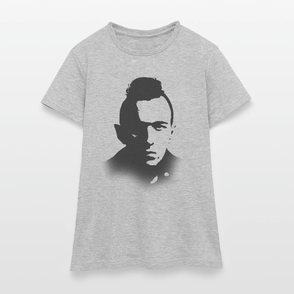 Stencil of Rebellion, T-shirt dam - gråmelerad