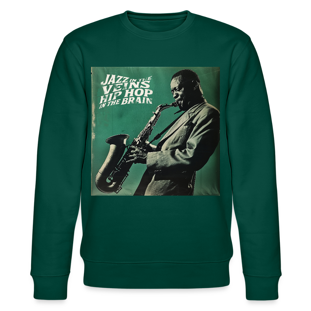Groove in the Mind, Ekologisk sweatshirt CHANGER unisex från Stanley/Stella - skogsgrön