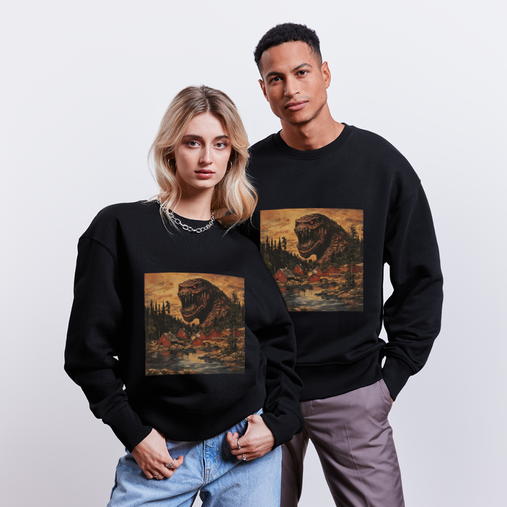 När Draken Vaknade vid Siljan, Ekologisk oversizetröja RADDER unisex från Stanley/Stella - svart