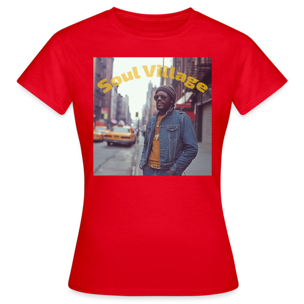 Soul Village, T-shirt dam - röd