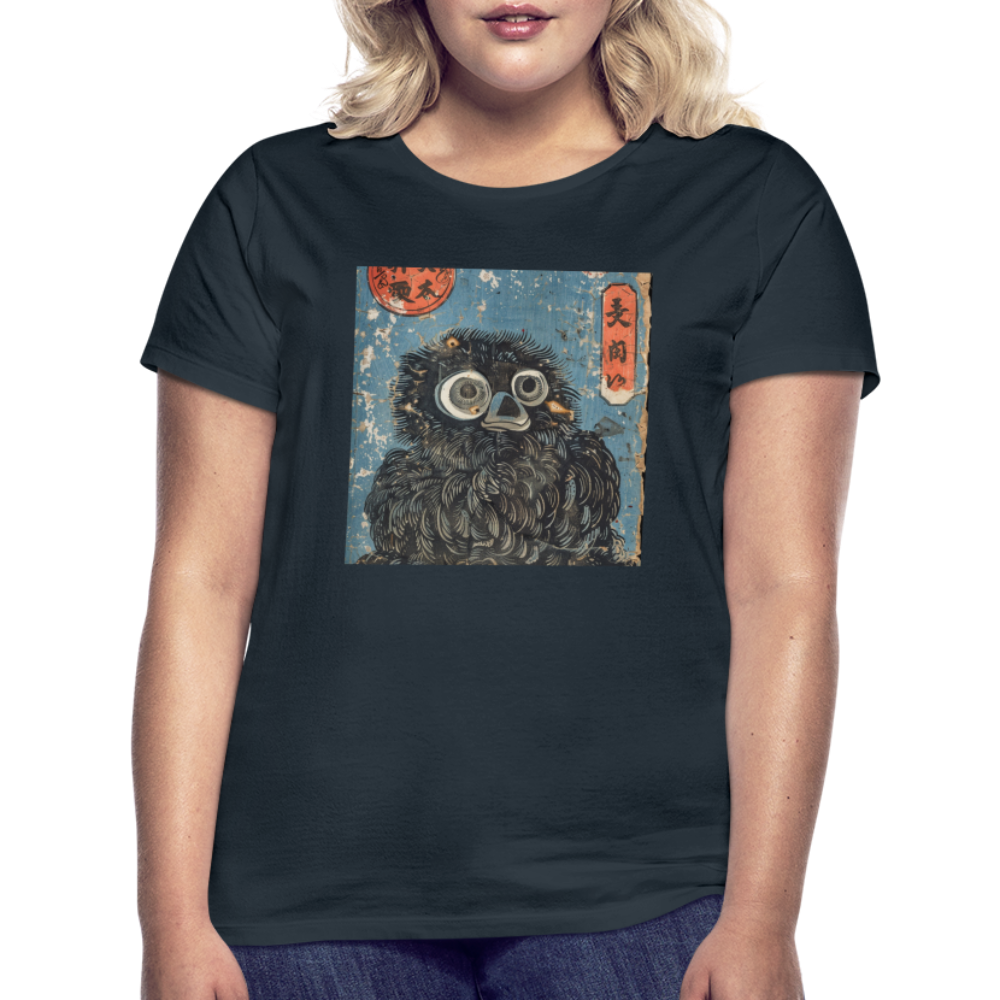 Denimiko, T-shirt dam - marinblå