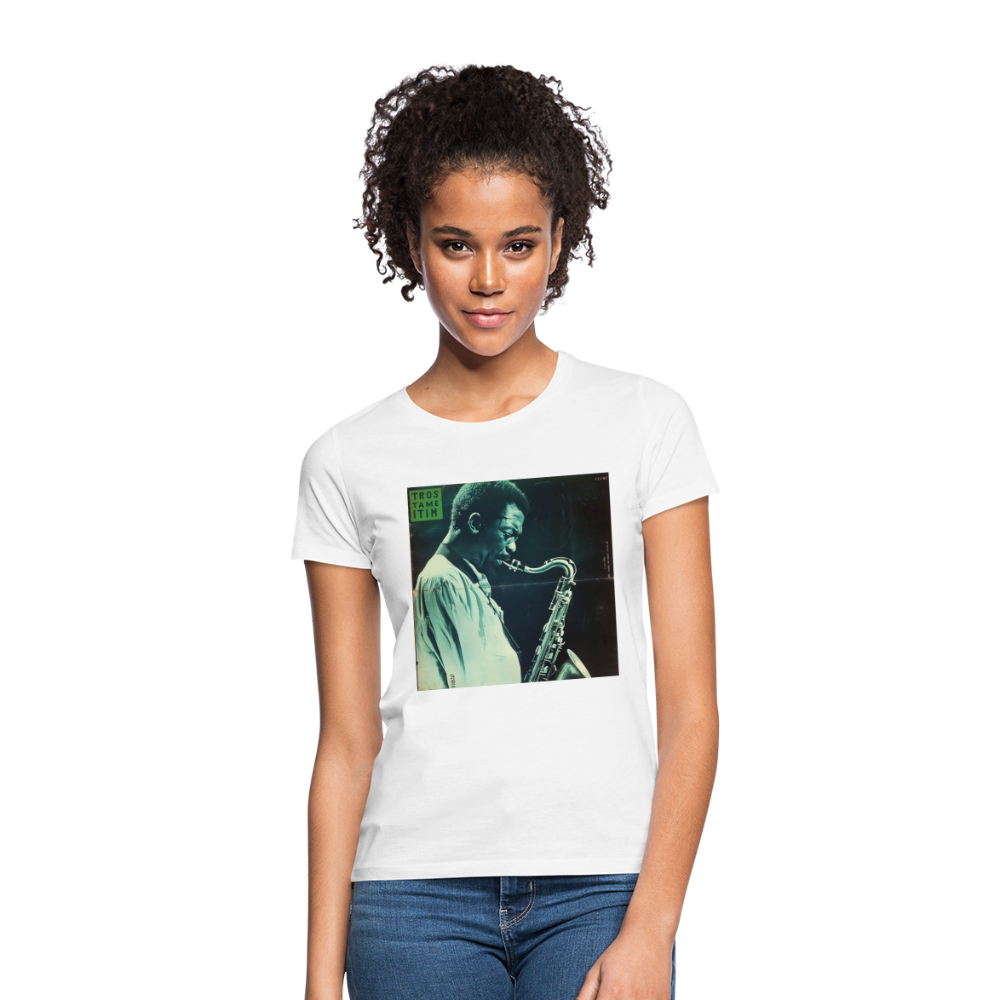 Gåtfull figur i jazzens underground, T-shirt dam - vit