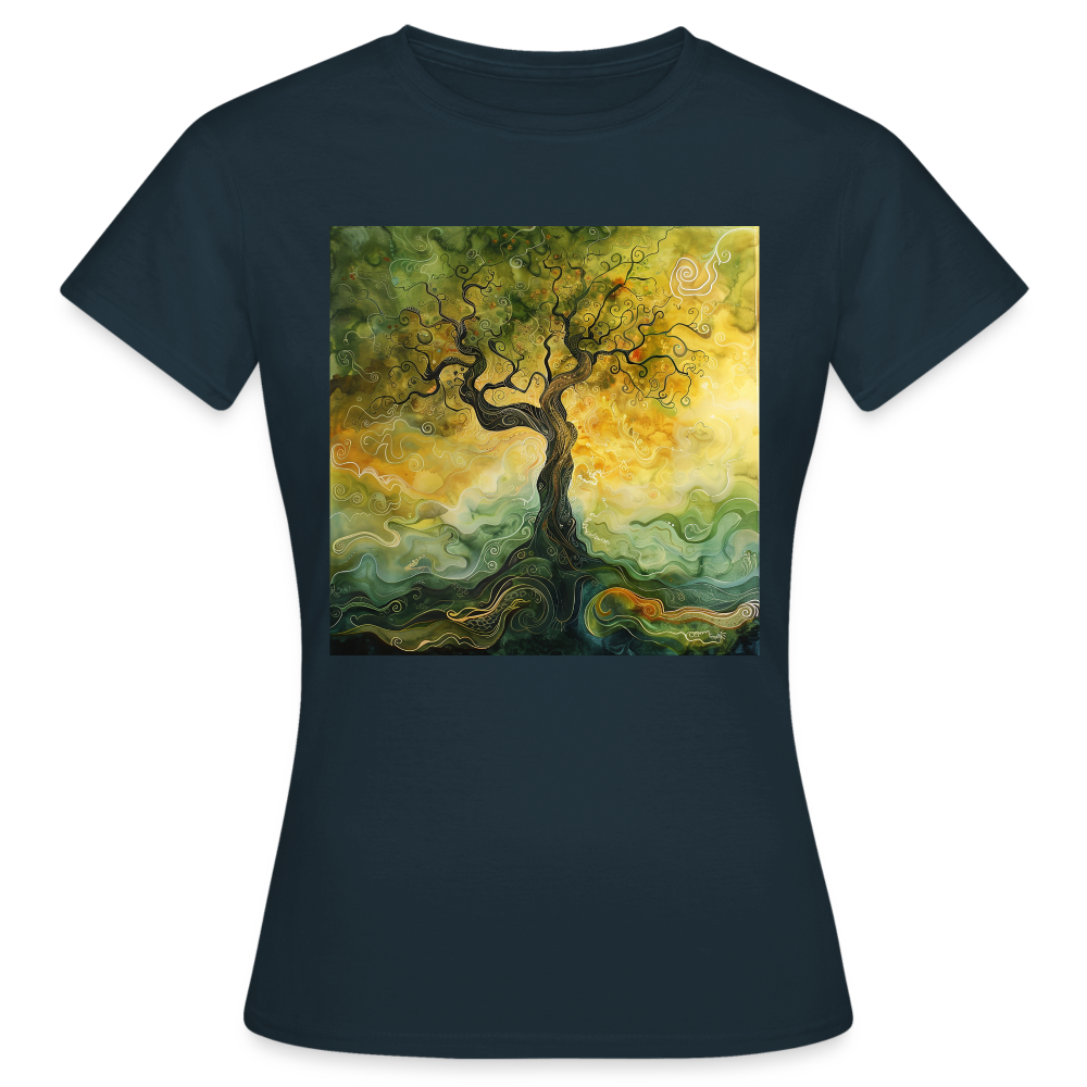 Trädets visdom, T-shirt dam - marinblå
