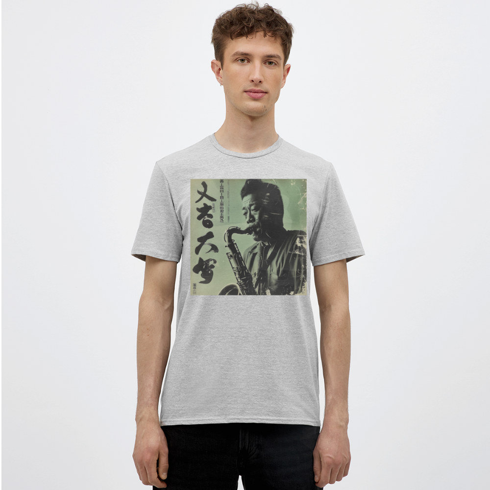 Live Mount Fuji Jazzcafé , T-shirt herr - gråmelerad