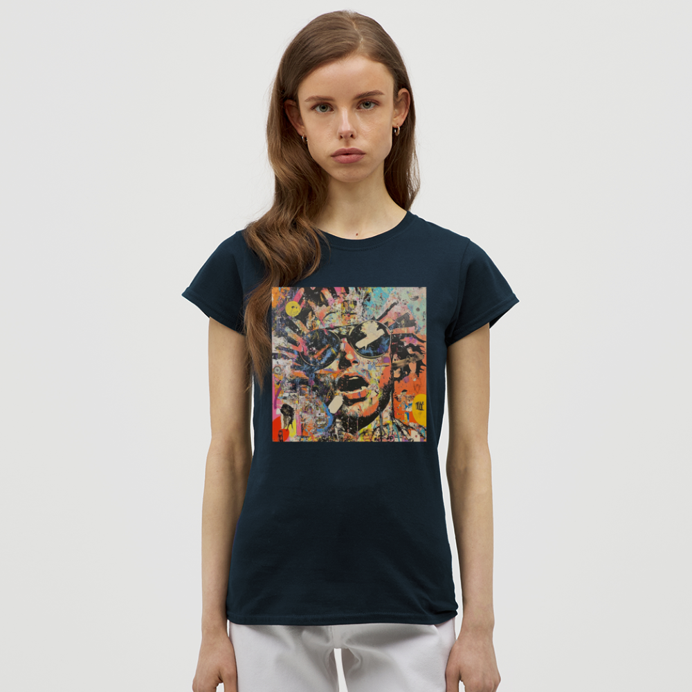 Cosmic Soul Groove, T-shirt dam - marinblå