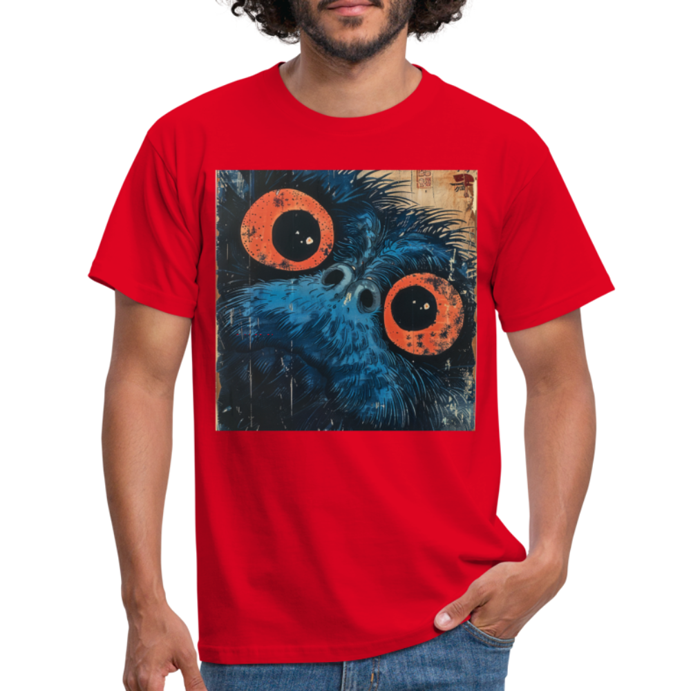 Den blå vännen, T-shirt herr - röd