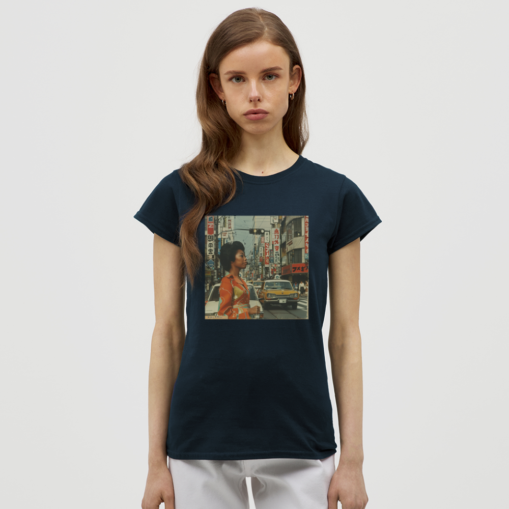 Yumi Sakamoto, T-shirt dam - marinblå