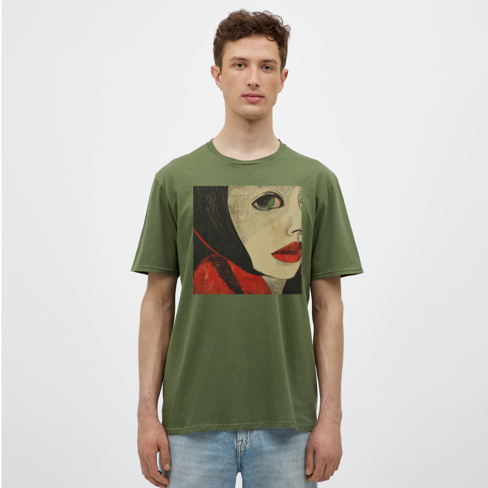 Fiskarfruns öga, T-shirt herr - Militärgrön
