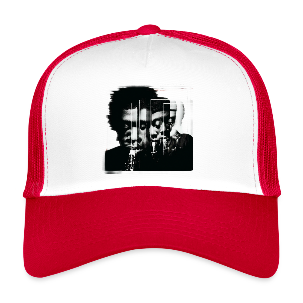 Between Breaths, Trucker Cap - vit/röd