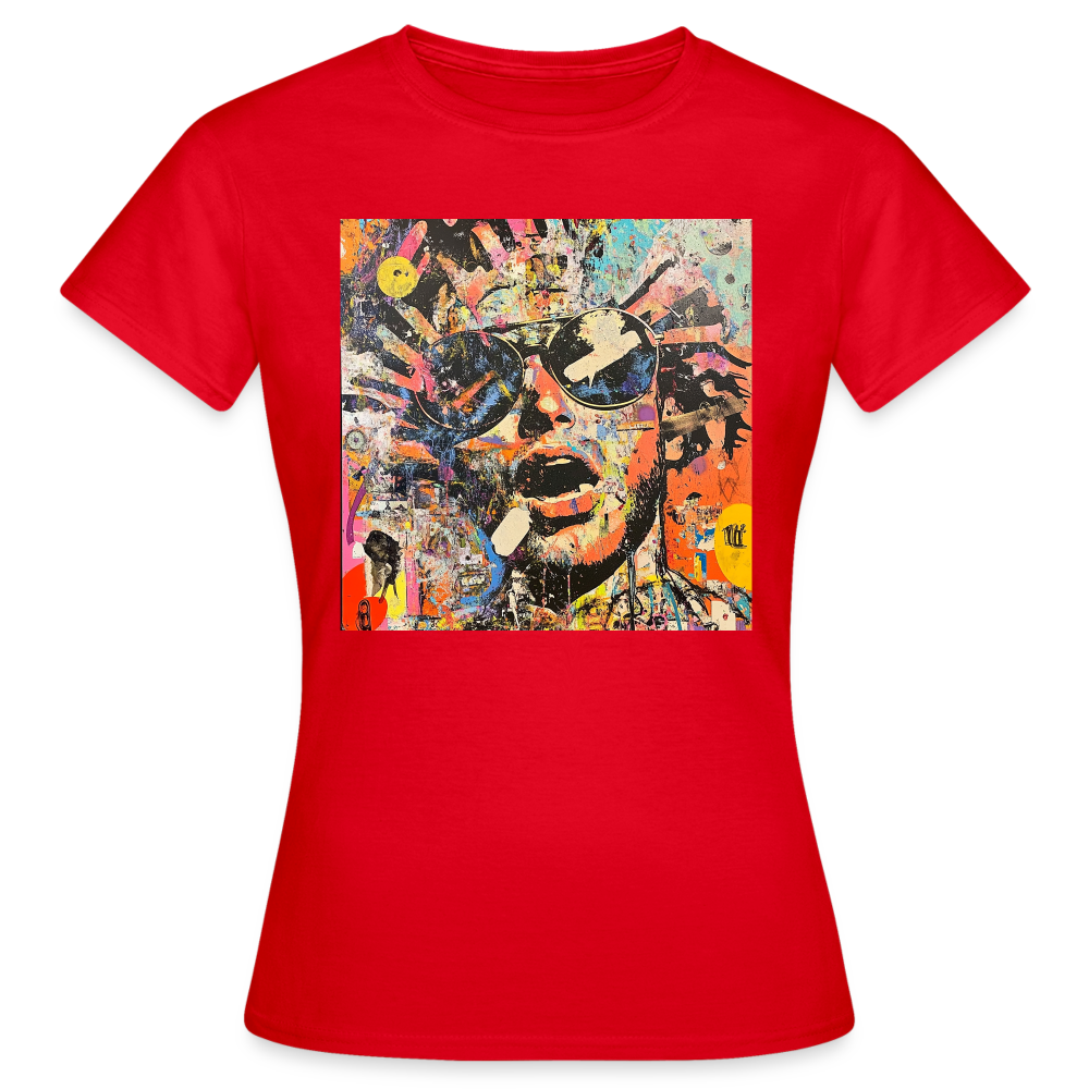 Cosmic Soul Groove, T-shirt dam - röd