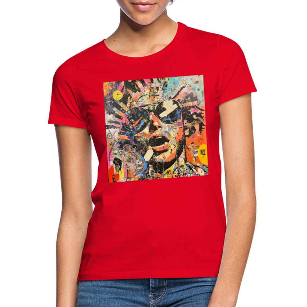 Cosmic Soul Groove, T-shirt dam - röd