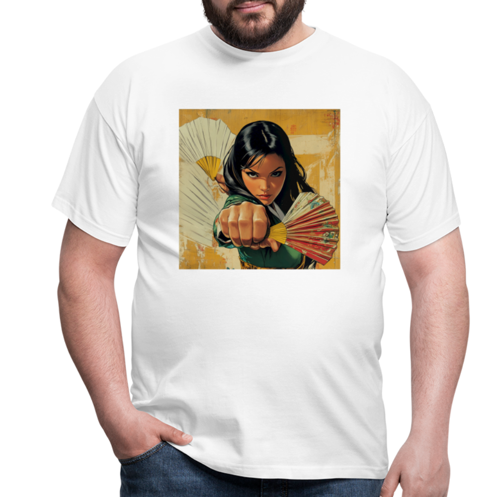 Blå Lotus, T-shirt herr - vit