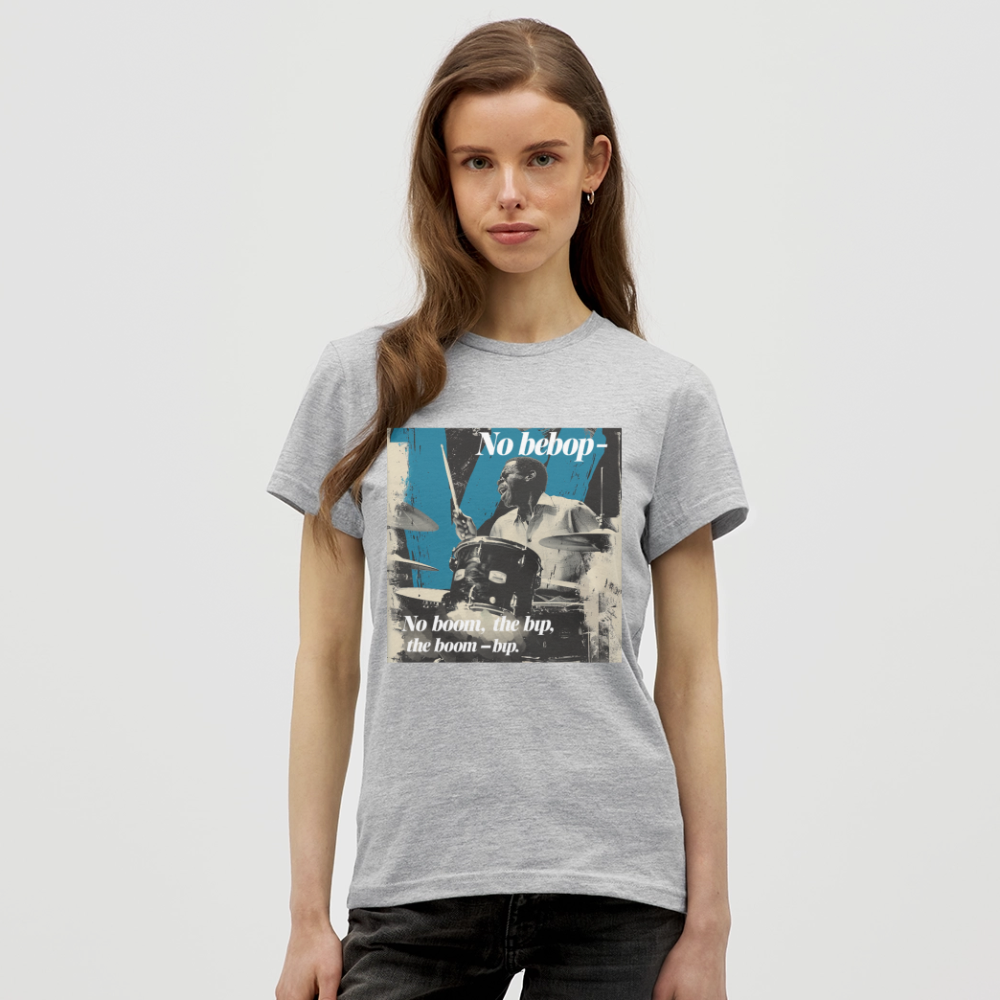 Push It Bebop, T-shirt dam - gråmelerad