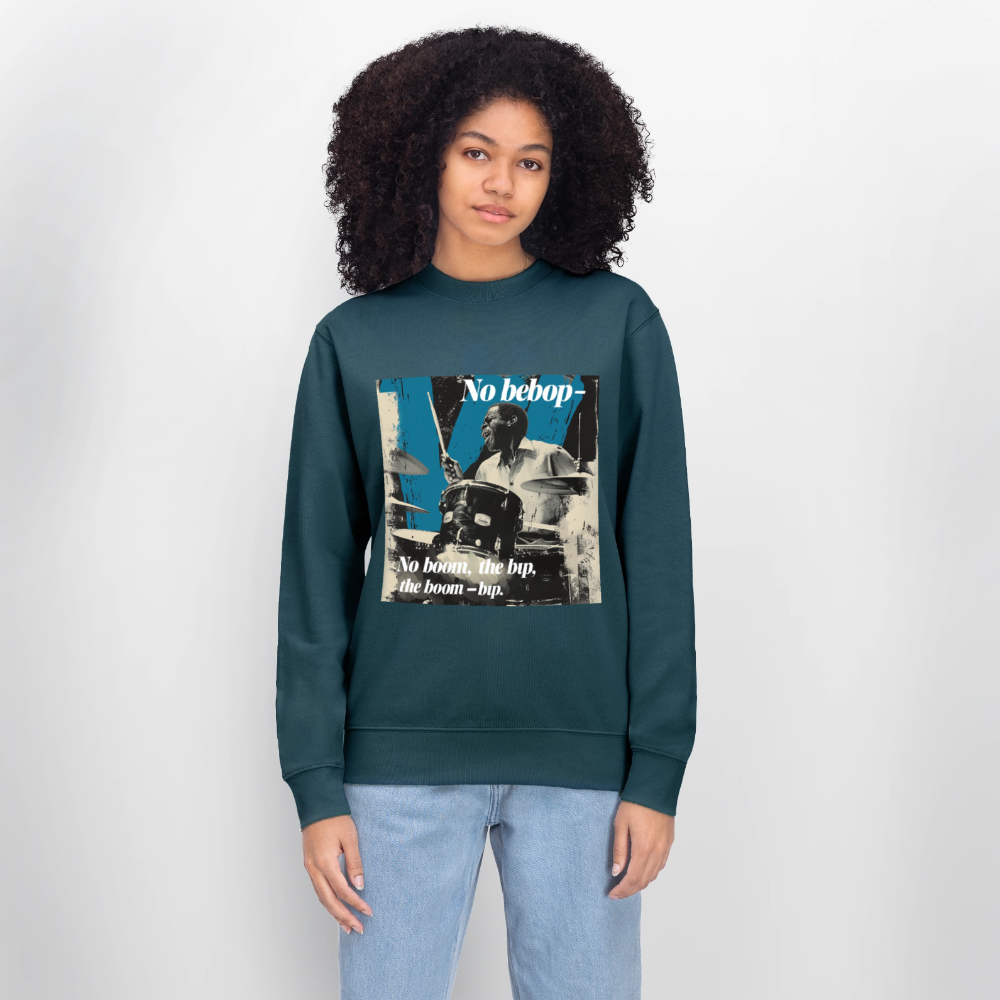 Push It Bebop, Ekologisk sweatshirt CHANGER unisex från Stanley/Stella - mörk petrol