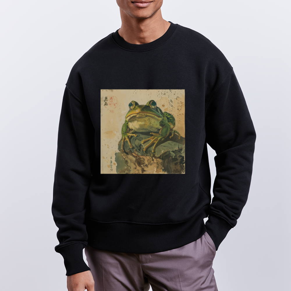 Grodan i Skymningen, Ekologisk oversizetröja RADDER unisex från Stanley/Stella - svart