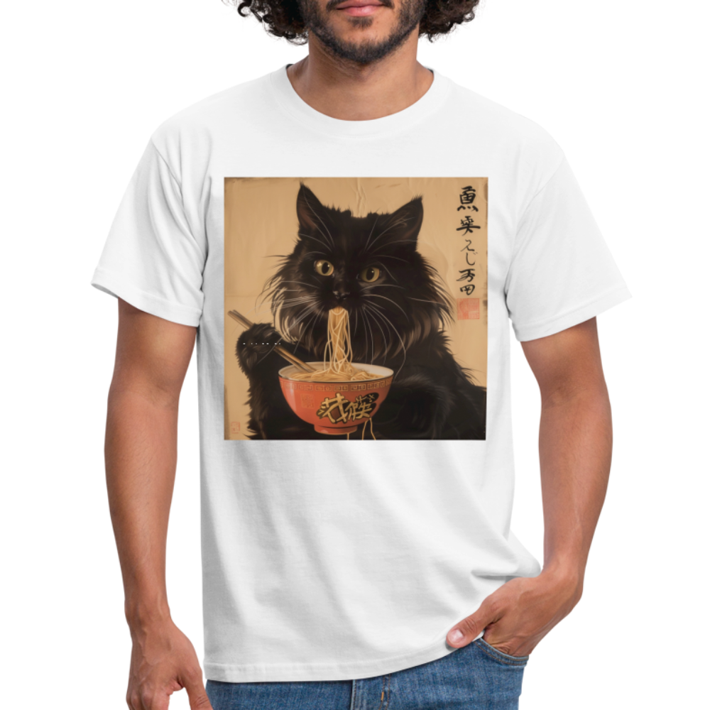 Kejsarens Katt och Ramens Hemlighet, T-shirt herr - vit