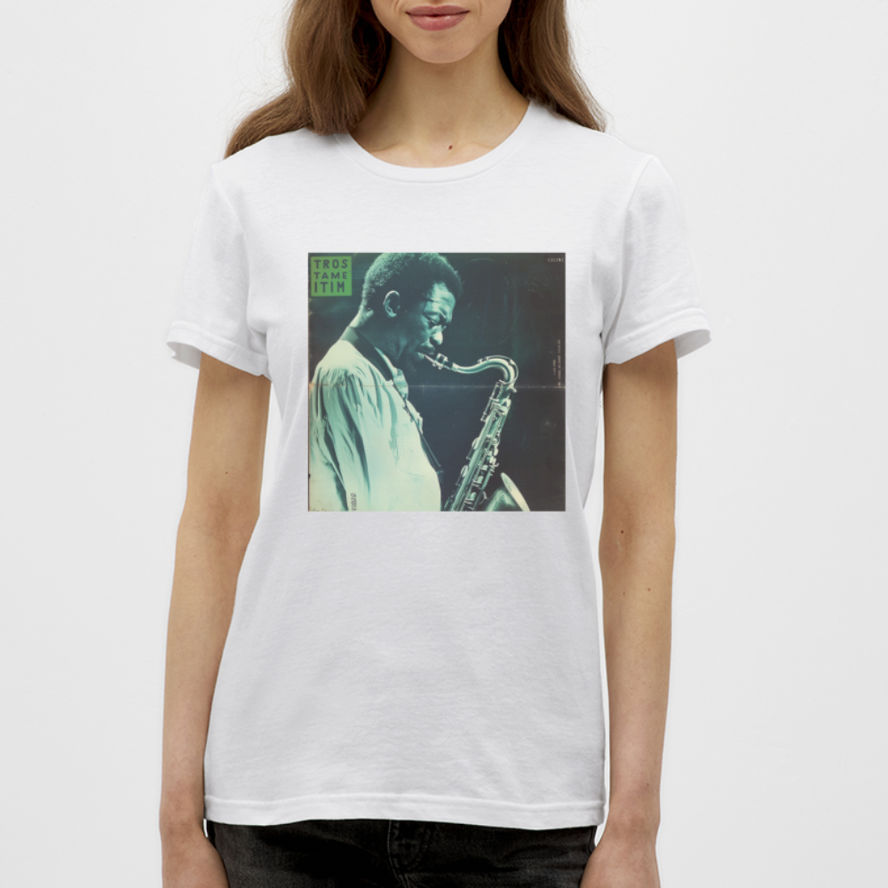 Gåtfull figur i jazzens underground, T-shirt dam - vit