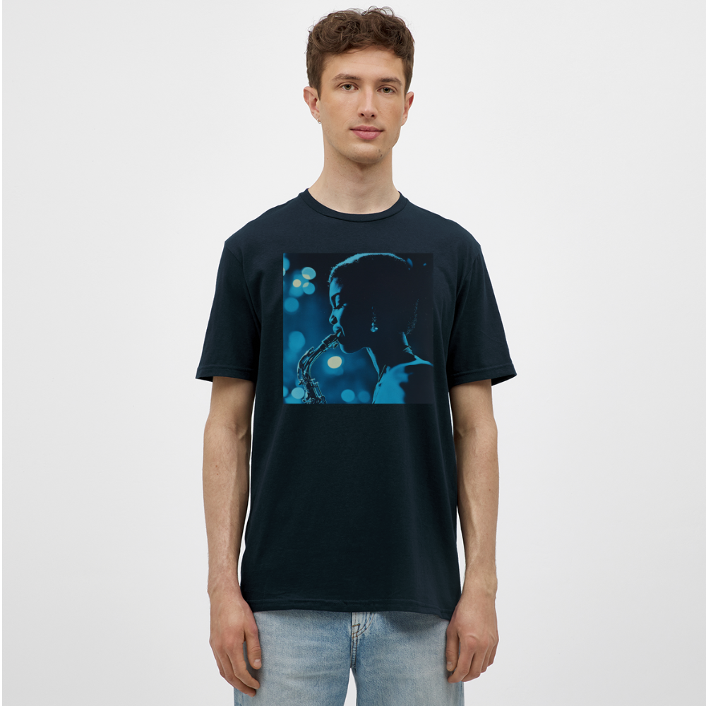 Blå toner i skymningen, T-shirt herr - marinblå