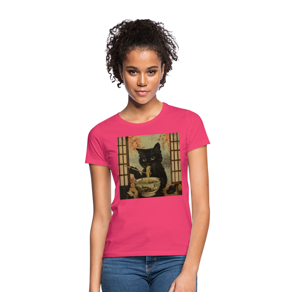 Ramenkatt, T-shirt dam - azalea