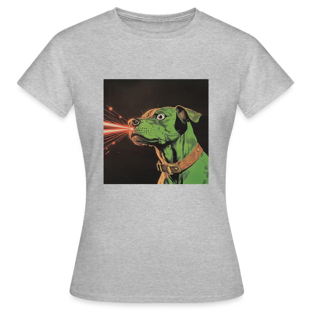 Strålhunden, T-shirt dam - gråmelerad