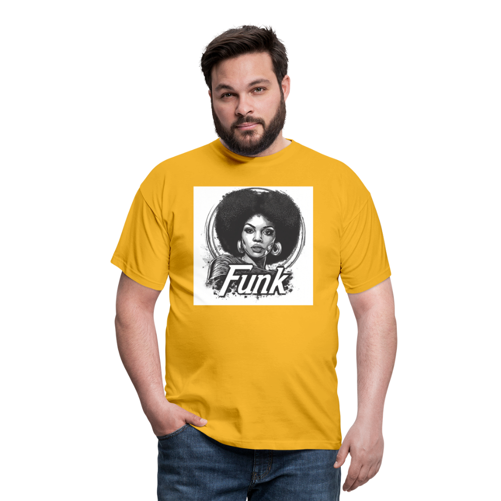 Funk Queen: Power in Motion, T-shirt herr - gul