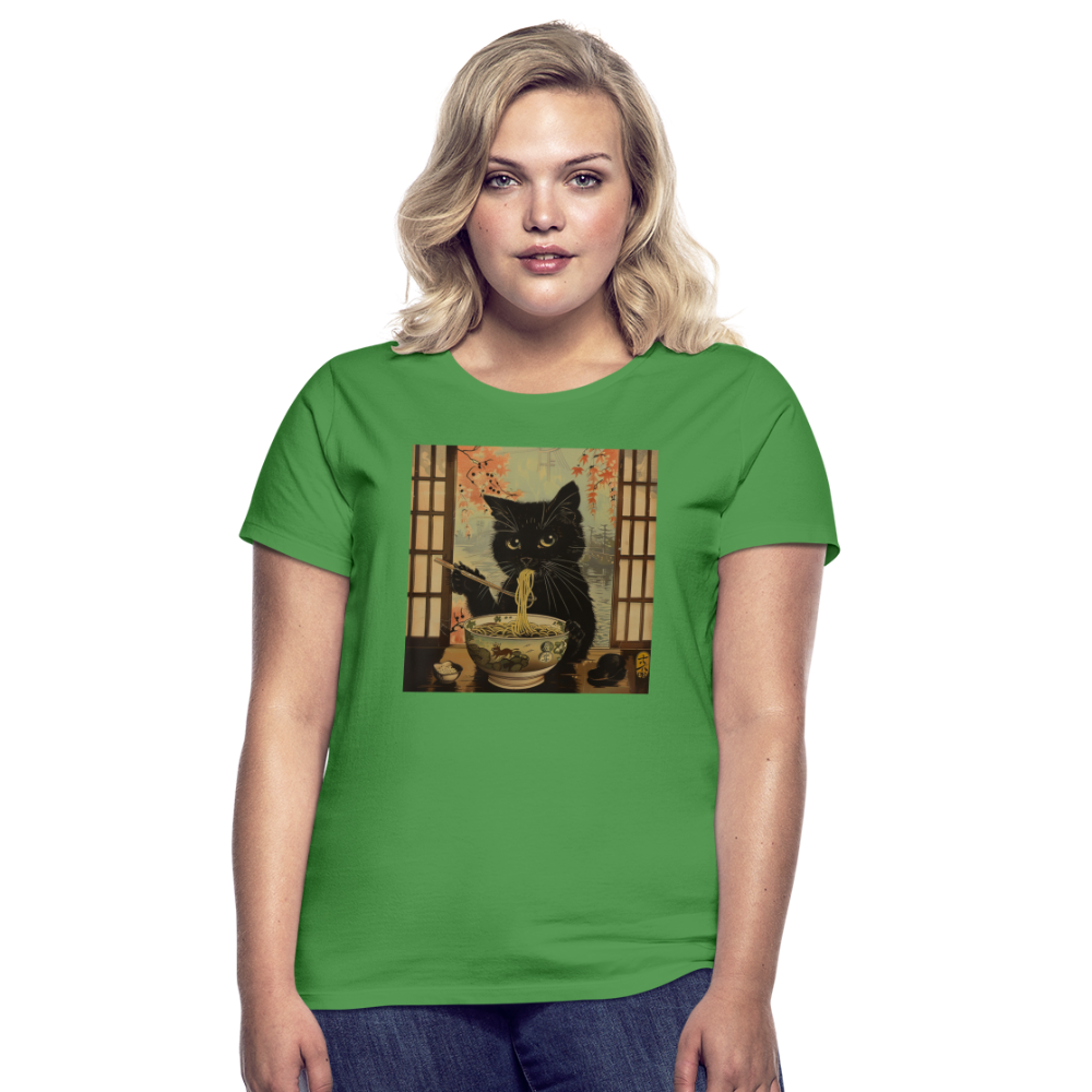 Ramenkatt, T-shirt dam - kellygrön