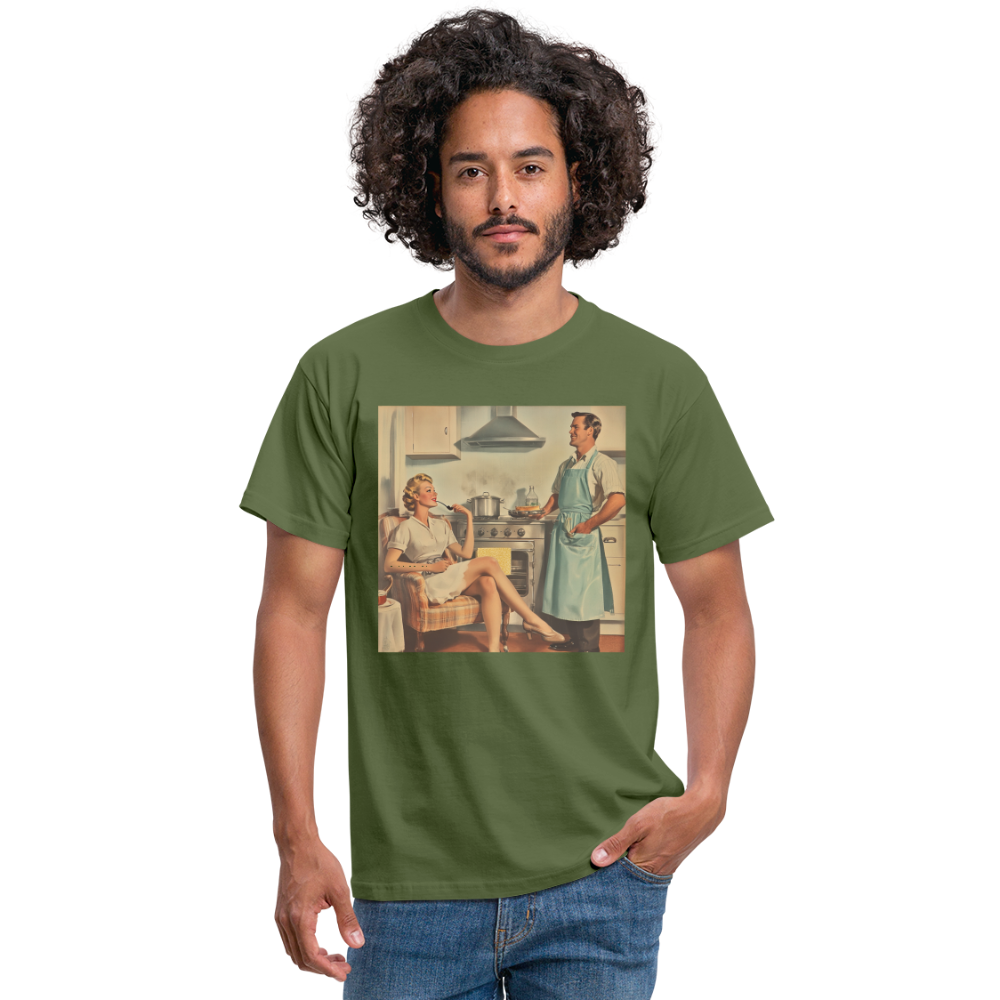 Äta bör man - annars dör man, T-shirt herr - Militärgrön